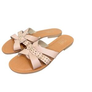 SAB Women Shoes Sandals Beige Slide Wedge Size 6.5